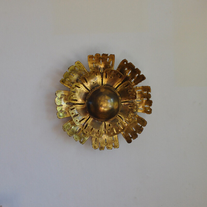 Vintage wall lamp in brass by Svend Aage Holm Sørensen - 1960s