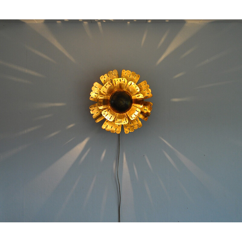 Vintage wall lamp in brass by Svend Aage Holm Sørensen - 1960s