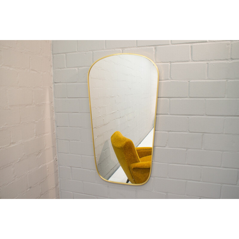 Vintage large mirror in brass - 1950s