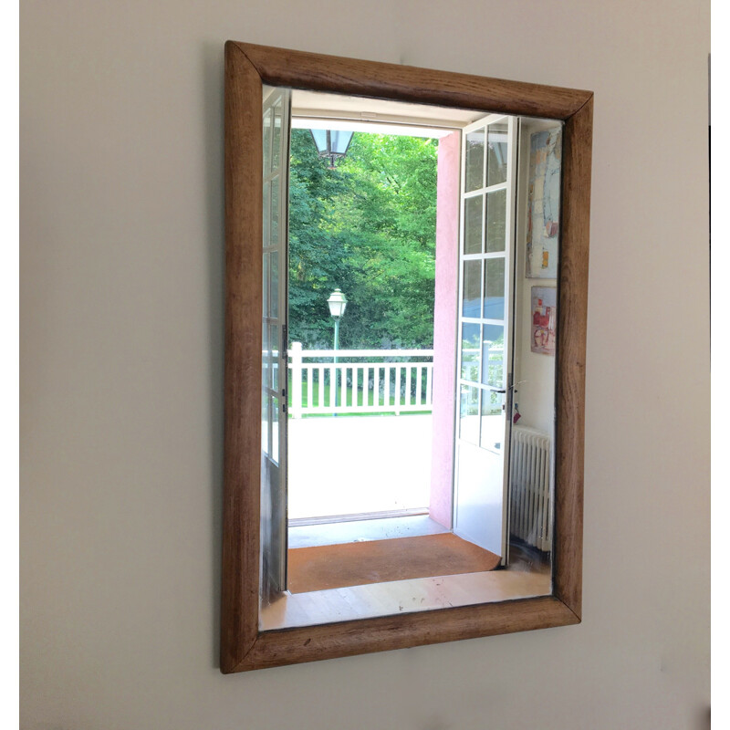 Vintage mirror in solid oak - 1930s