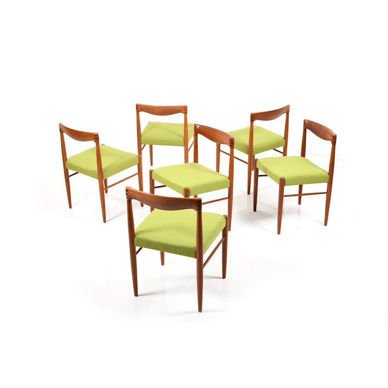 Set of 6 dining chairs in teak by Henry W. Klein for Bramin - 1960s