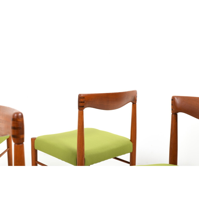 Set of 6 dining chairs in teak by Henry W. Klein for Bramin - 1960s