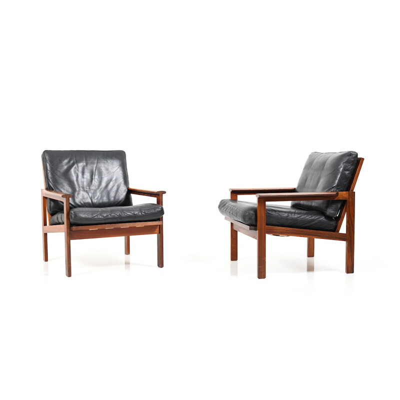 Suite de 2 fauteuils vintage par Illum Wikkelsø - 1960
