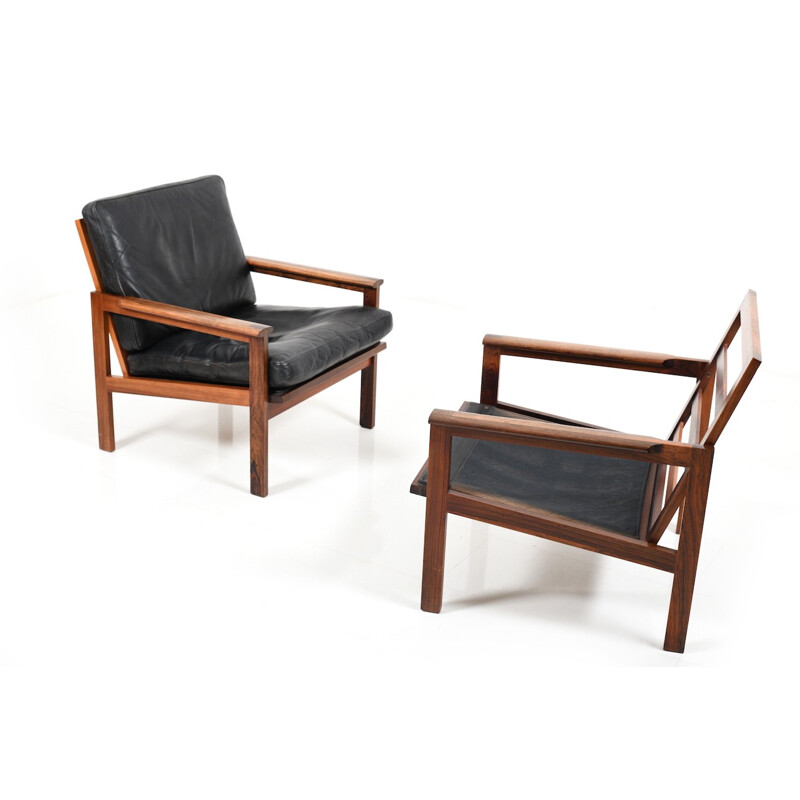 Suite de 2 fauteuils vintage par Illum Wikkelsø - 1960