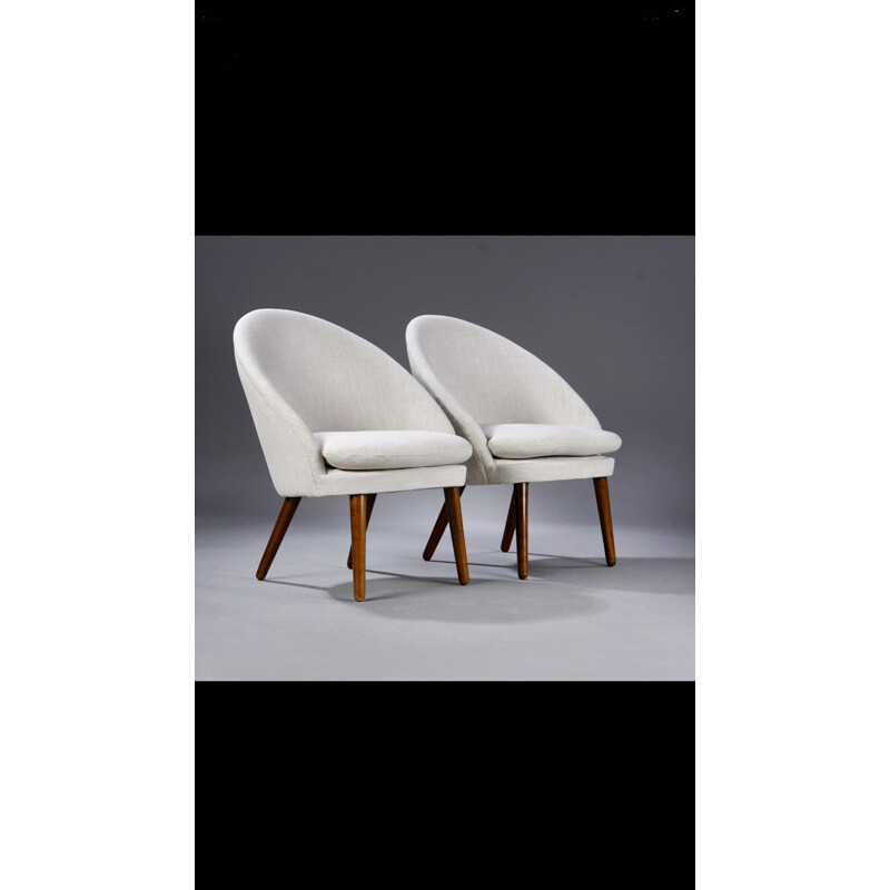 Set of 2 vintage armchairs by Ejvind A. Johansson - 1960s