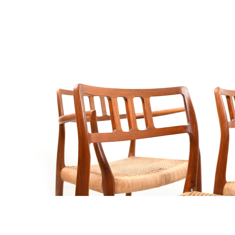 Set of 6 dining chairs in teak by Niels O. Moller - 1960s