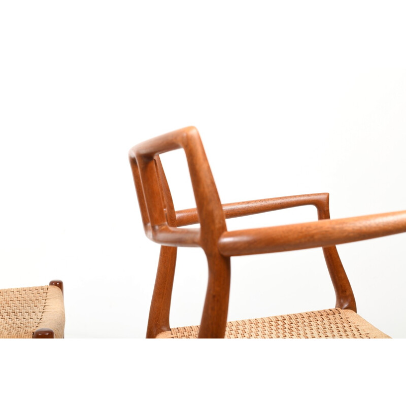 Set of 6 dining chairs in teak by Niels O. Moller - 1960s