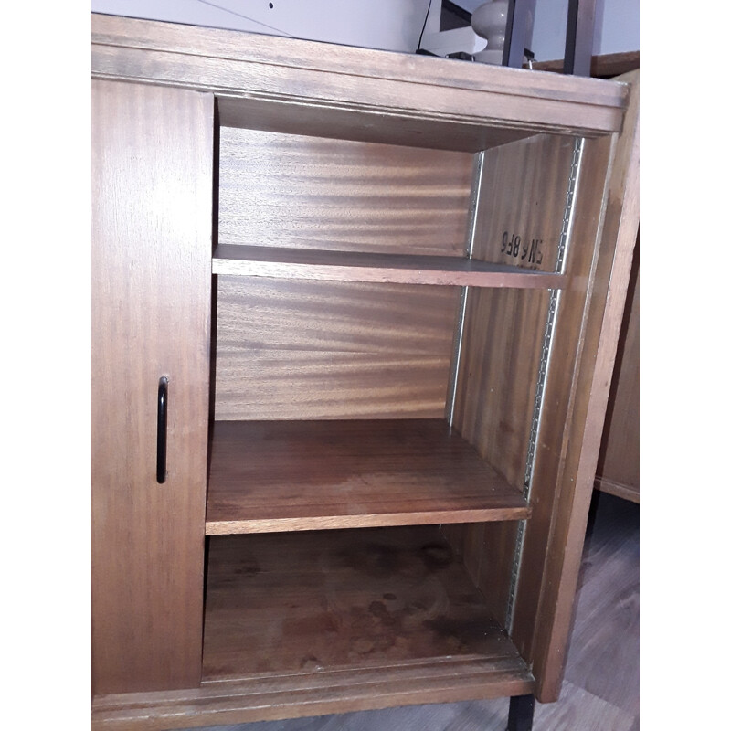 Credenza startifié bianca vintage di Pierre Guariche, 1955