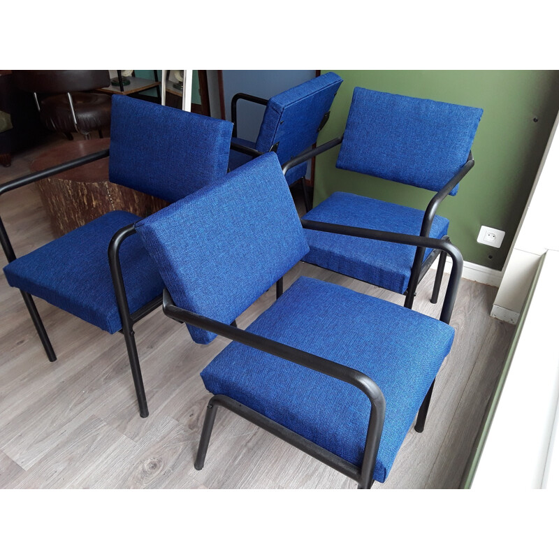 Set van 4 vintage fauteuils van Pierre Guariche, 1950