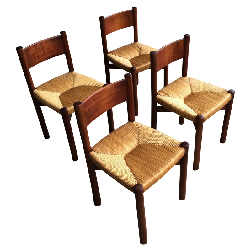 Ensemble de 4 chaises Méribel, Charlotte PERRIAND - 1960