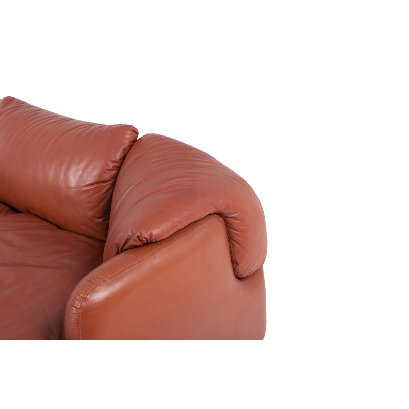 Confidential Leather sofa by Alberto Rossellifor Saporiti - 1970s