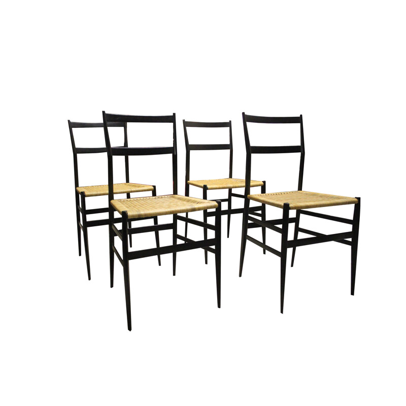 Set of 4 Superleggera chairs, Gio PONTI - 1950s