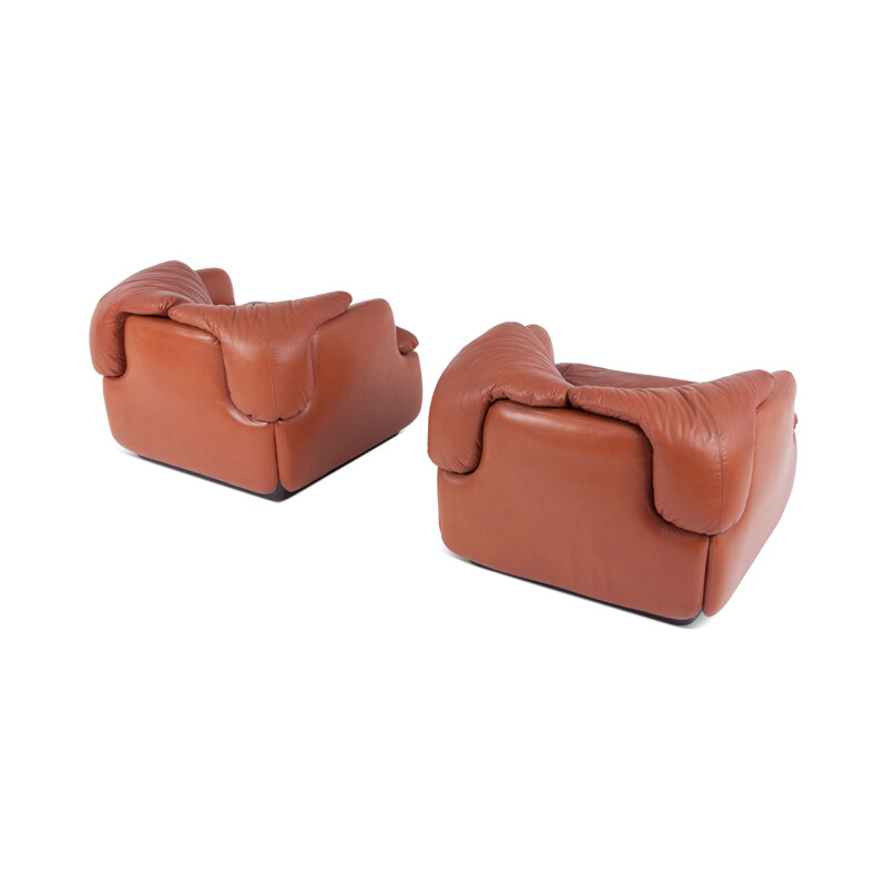 Set of 2 "Club" armchairs by Alberto Rosselli - 1970s