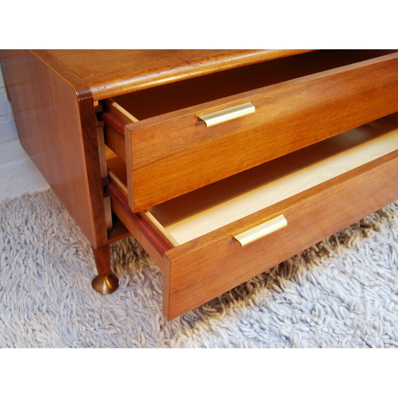 Wall bookcase in rosewood, A.PATIJN - 1950s