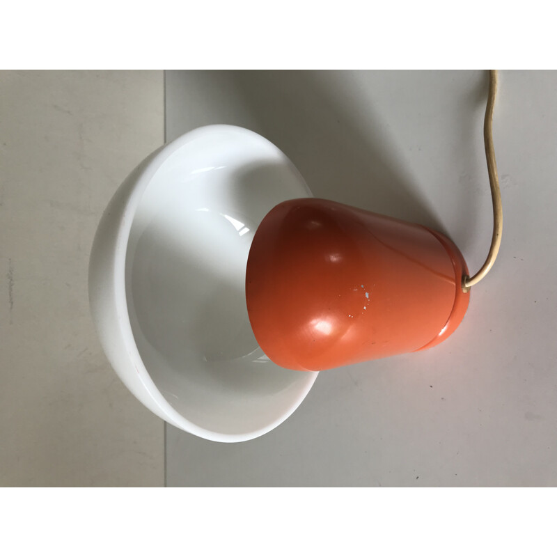 Italienische Vintage-Lampe aus orangefarbenem Aluminium - 1970