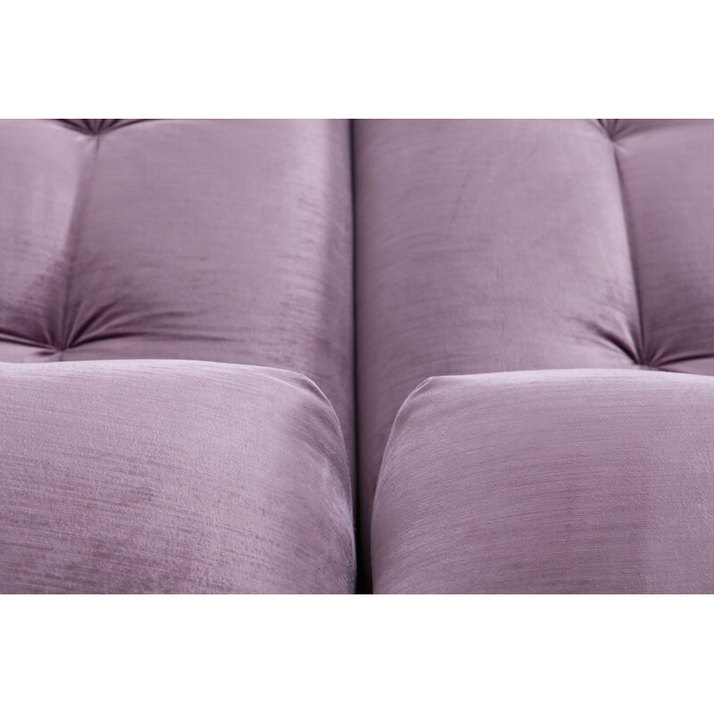 Vintage modular sofa in purple velvet by Roche Bobois - 1970s