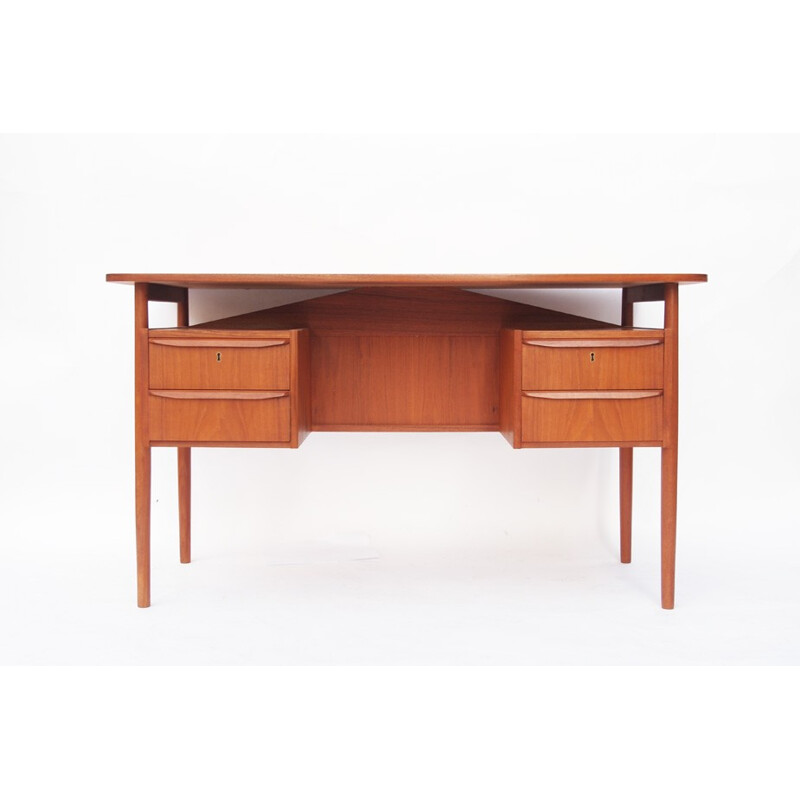 Bureau danois Double face en teck, Gunnar Nielsen TIBERGAARD - 1960