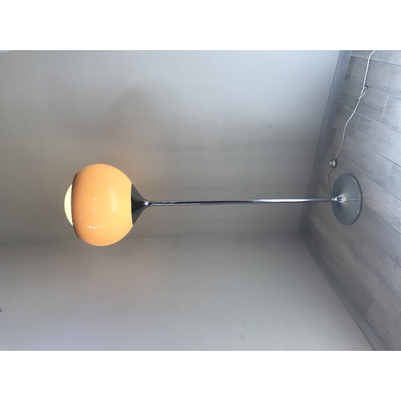 Vintage floor lamp in metal by Harvey Guzzini - 1970s