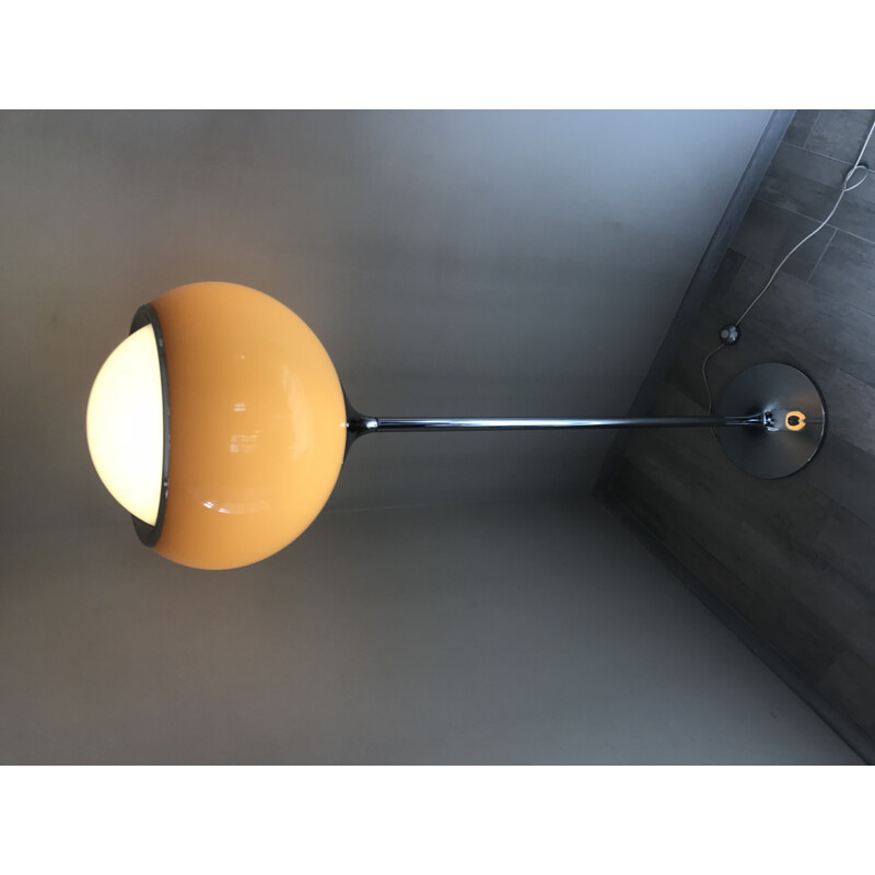 Vintage floor lamp in metal by Harvey Guzzini - 1970s