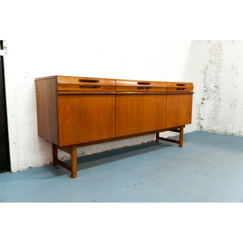 Enfilade scandinave vintage en teck - 1960