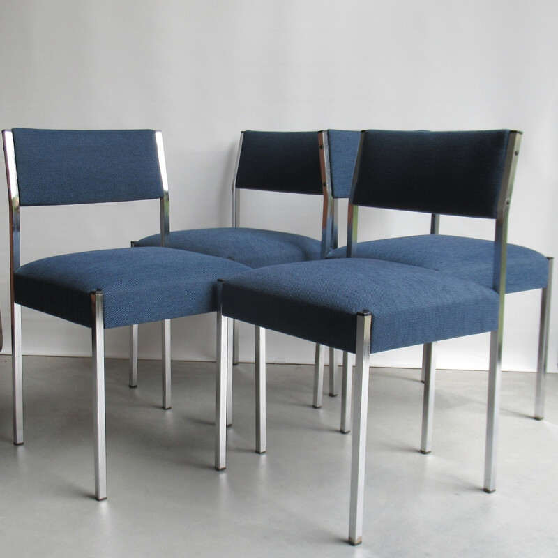 Set of 4 vintage Roma chairs by Pierre Guariche for Meurop - 1960s