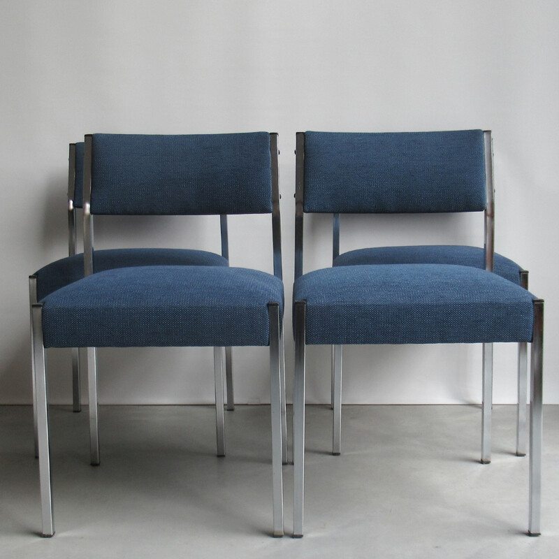 Set of 4 vintage Roma chairs by Pierre Guariche for Meurop - 1960s