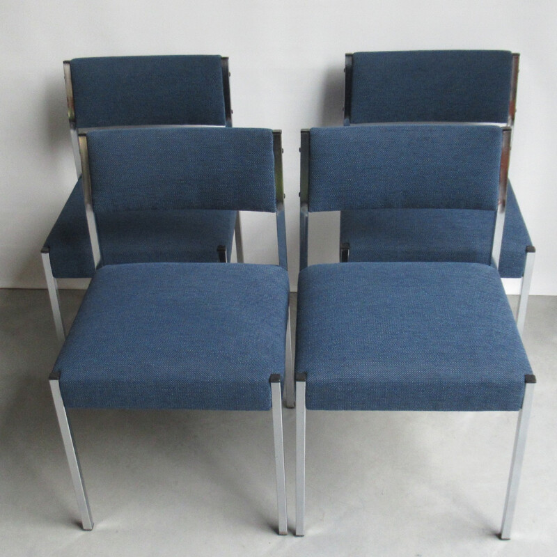 Suite de 4 chaises Roma vintage de Pierre Guariche pour Meurop - 1960