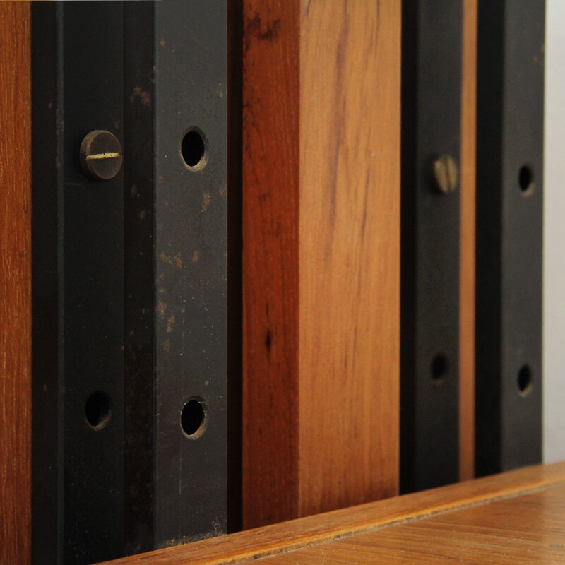 Italian vintage teak wall unit - 1950s