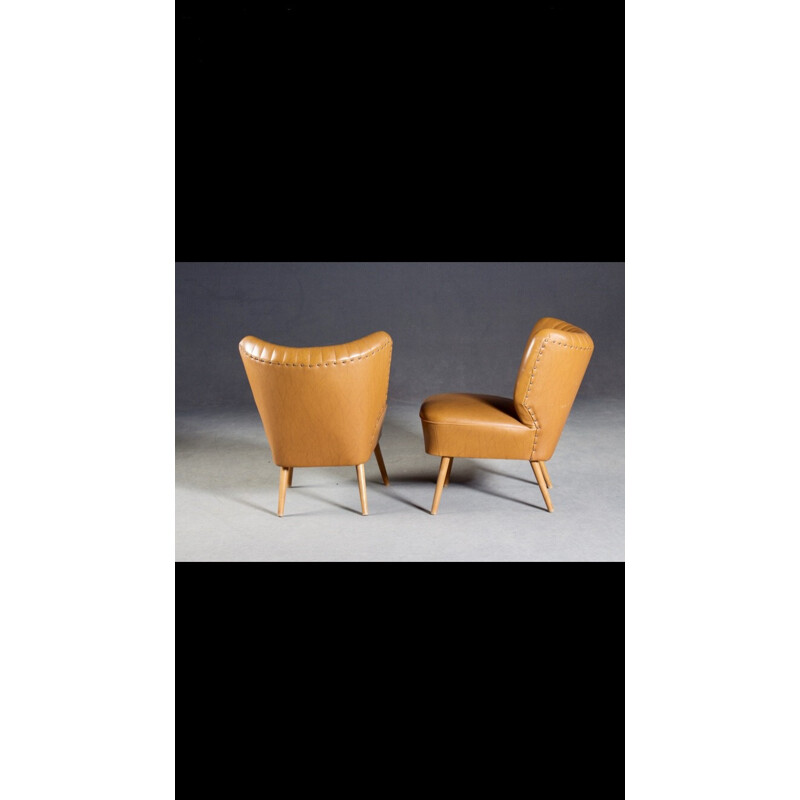 Pair of vintage cocktail armchairs - 1960s