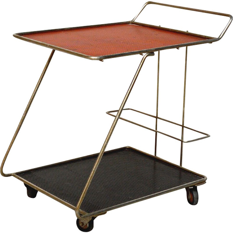 Vintage trolley bar in metal - 1950s