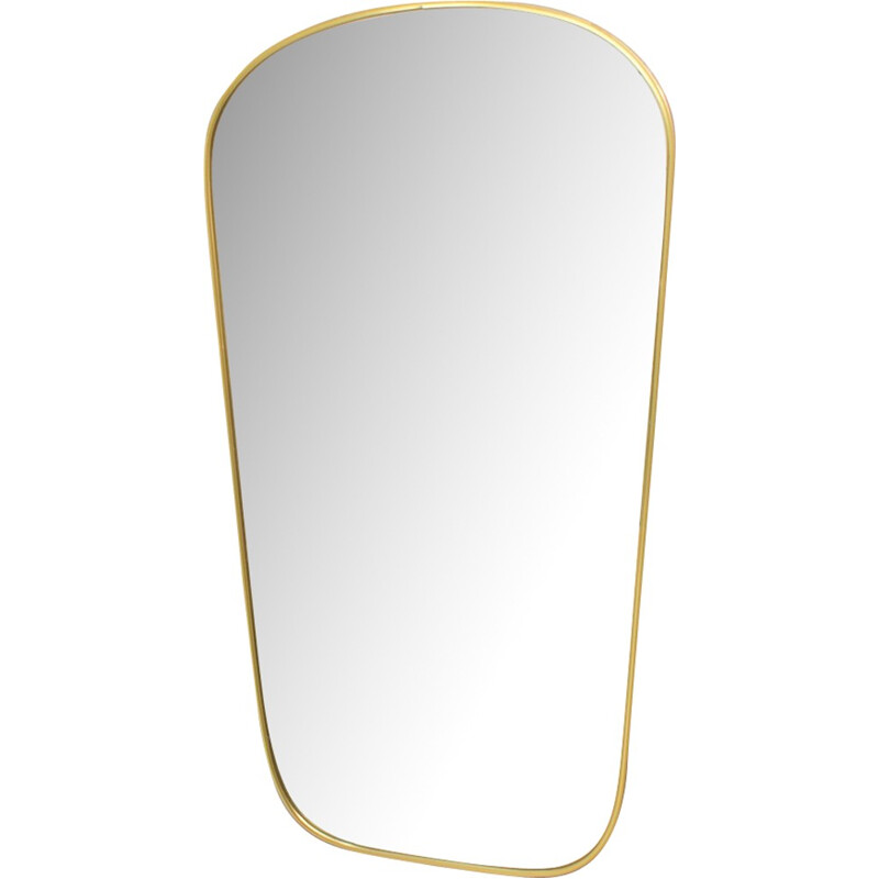 Vintage large mirror in brass - 1950s