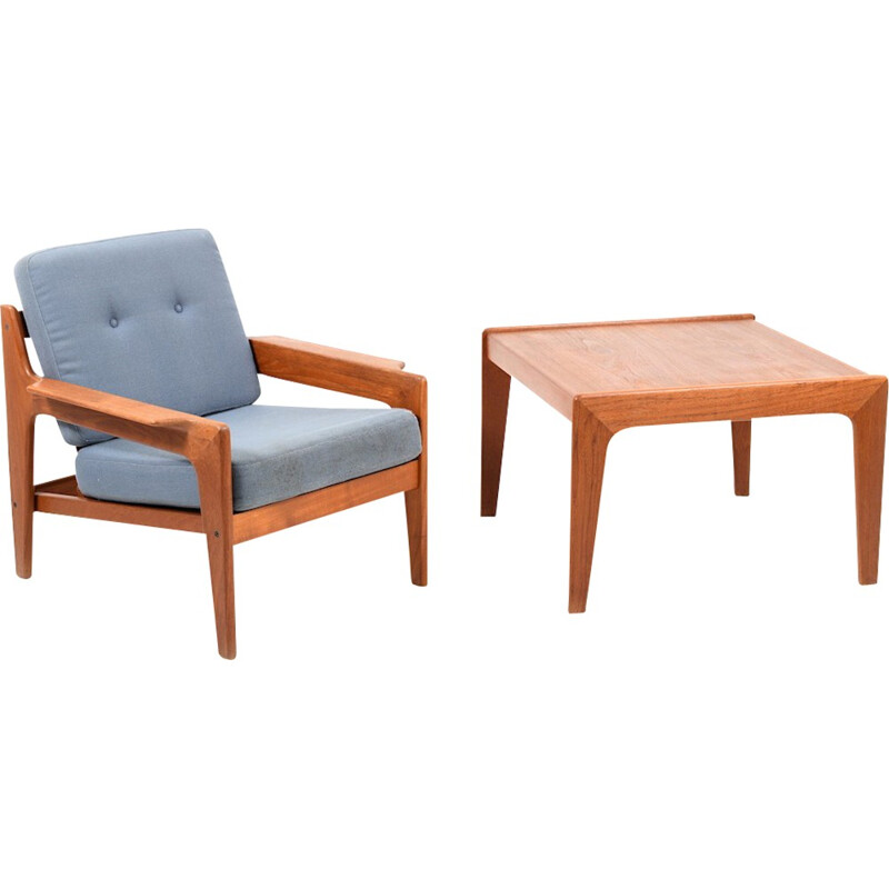 Vintage living room set in teak by Arne Wahl Iversen - 1970s