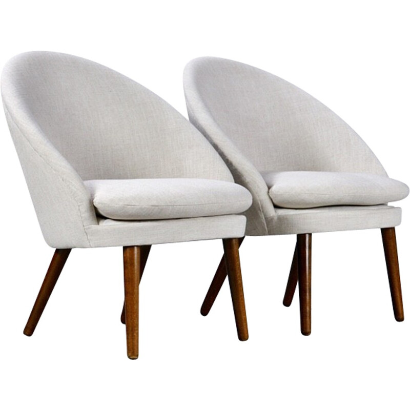 Set of 2 vintage armchairs by Ejvind A. Johansson - 1960s