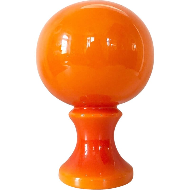 Vintage orange lamp in opaline by Ingo Maurer - 1970s