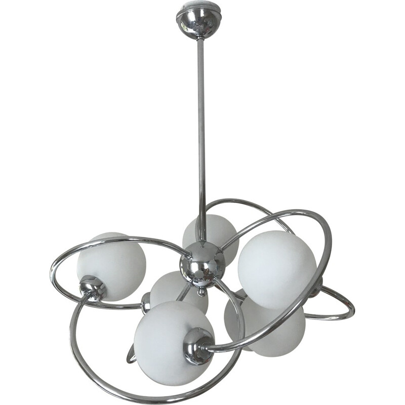 Vintage sputnik space age chandelier - 1970s