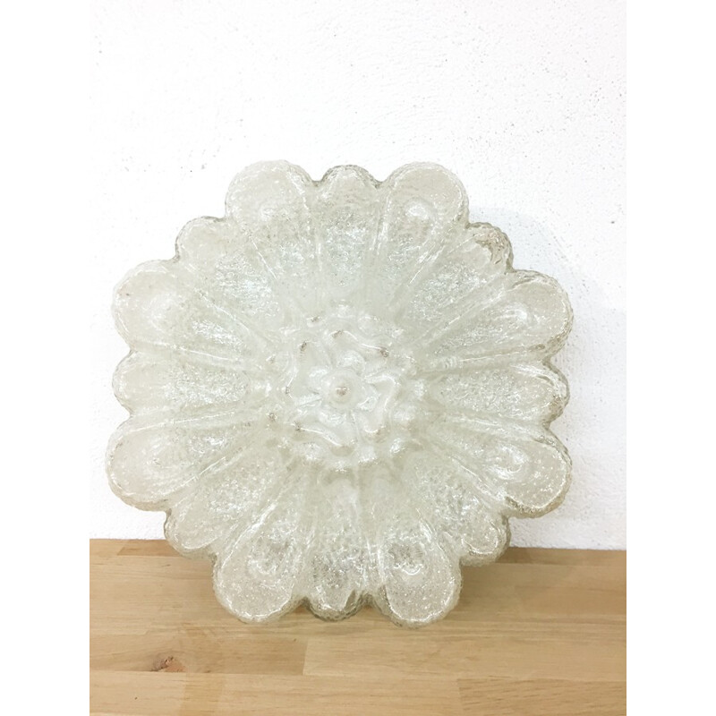 Vintage "flower" ceiling lamp in bubble glass - 1960s