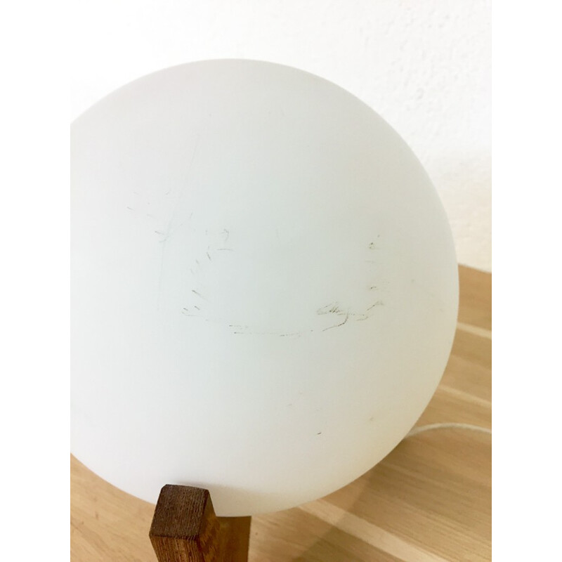 Lampe vintage boule scandinave en teck - 1970