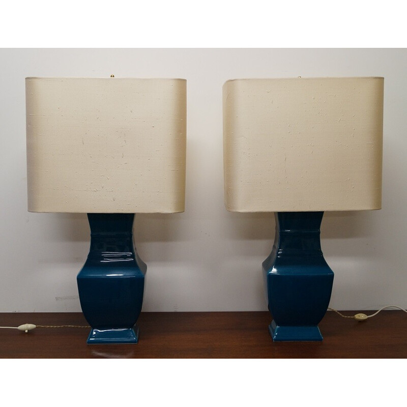 Pair of lamps in ceramic - 1970s