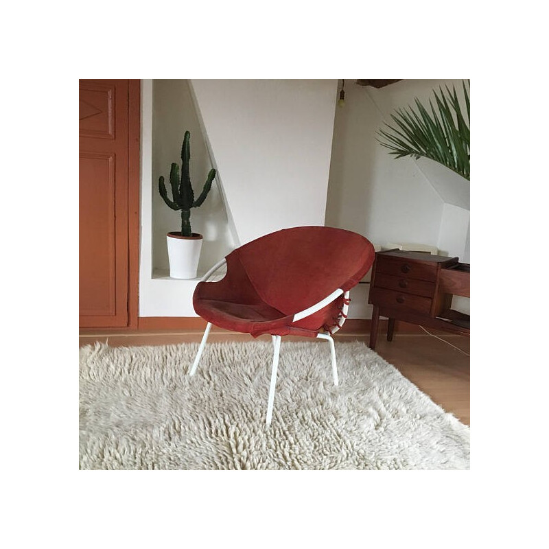 Vintage lederen fauteuil van Lusch - 1970