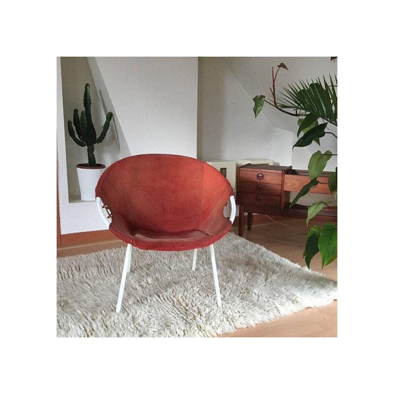 Vintage lederen fauteuil van Lusch - 1970