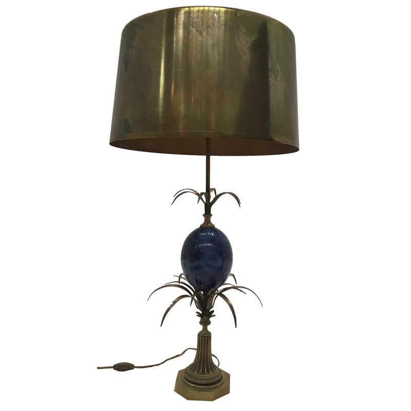 Vintage table lamp in brass for Maison Charles - 1960s