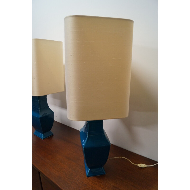 Pair of lamps in ceramic - 1970s