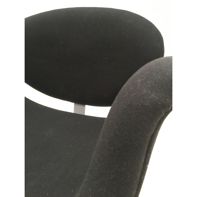 Vintage black Tulip armchair by Pierre Paulin for Artifort - 1950s