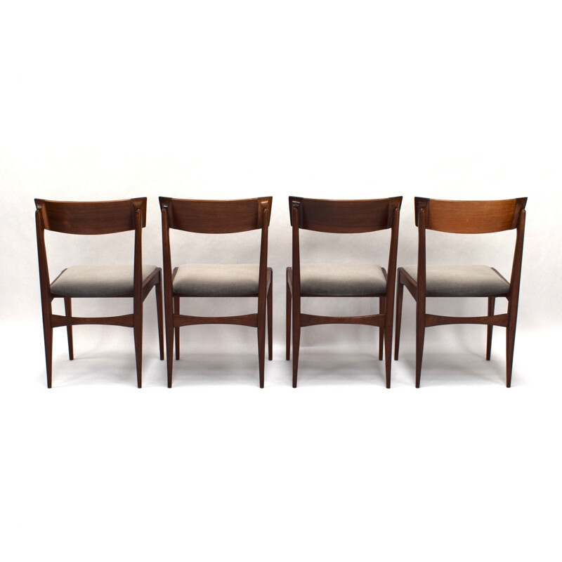 Set of 4 Scandinavian dining chairs in rosewood - 1950s