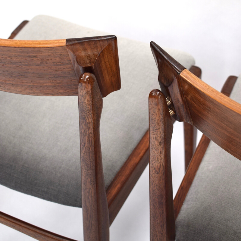 Set of 4 Scandinavian dining chairs in rosewood - 1950s