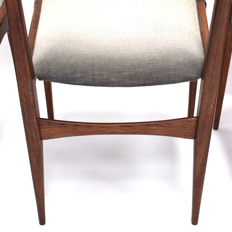 Set of 4 Scandinavian dining chairs in rosewood - 1950s