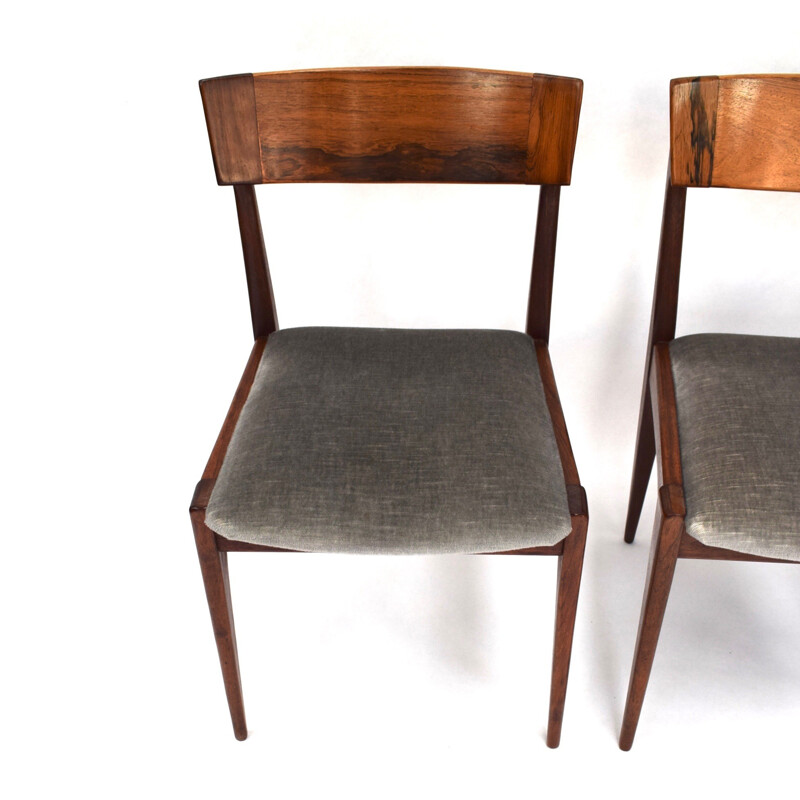 Set of 4 Scandinavian dining chairs in rosewood - 1950s