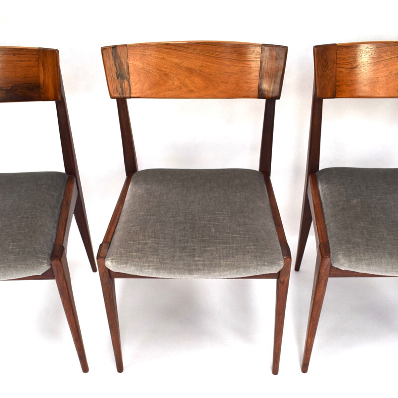 Set of 4 Scandinavian dining chairs in rosewood - 1950s