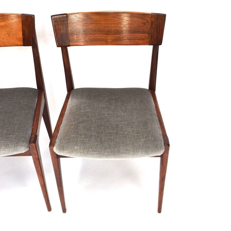 Set of 4 Scandinavian dining chairs in rosewood - 1950s