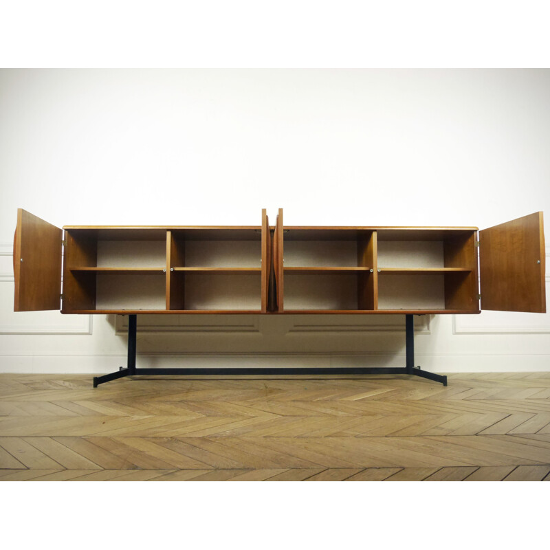 Vintage minimalist sideboard in teak - 1960s